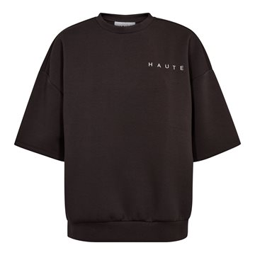 Haute L\' Amitié - Maxi Split SS Logo Sweat - Antracit